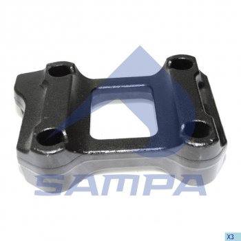 3 359 р. Кронштейн BPW крепления рессоры правой (без пальца) SAMPA SAMPA 070.327  с доставкой в г. Воронеж. Увеличить фотографию 1
