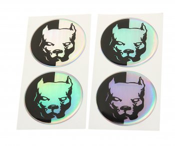 Эмблема диска колесного Pitbul негатив (6см) комплект 4шт. AUTOSTICKERS AUTOSTICKERS 071879