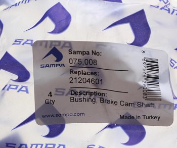 20 р. Втулка ROR вала тормозного (38x48x52x22) SAMPA SAMPA 075.008  с доставкой в г. Воронеж. Увеличить фотографию 3