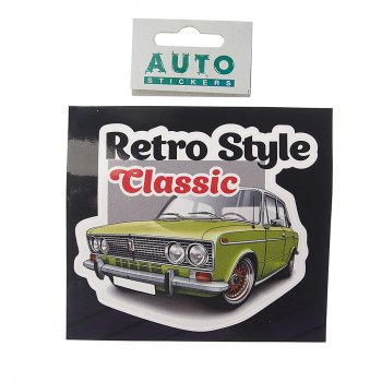 55 р. Наклейка виниловая Retro Style Classic 10х11см полноцветная AUTOSTICKERS AUTOSTICKERS 078618  с доставкой в г. Воронеж. Увеличить фотографию 1