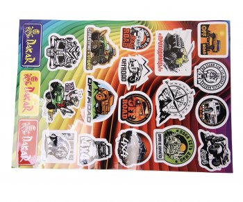 349 р. Наклейка виниловая вырезанная Stiker-boom 4х4 №3  35х50см в наборе 1 лист AUTOSTICKERS AUTOSTICKERS 078649  с доставкой в г. Воронеж. Увеличить фотографию 1