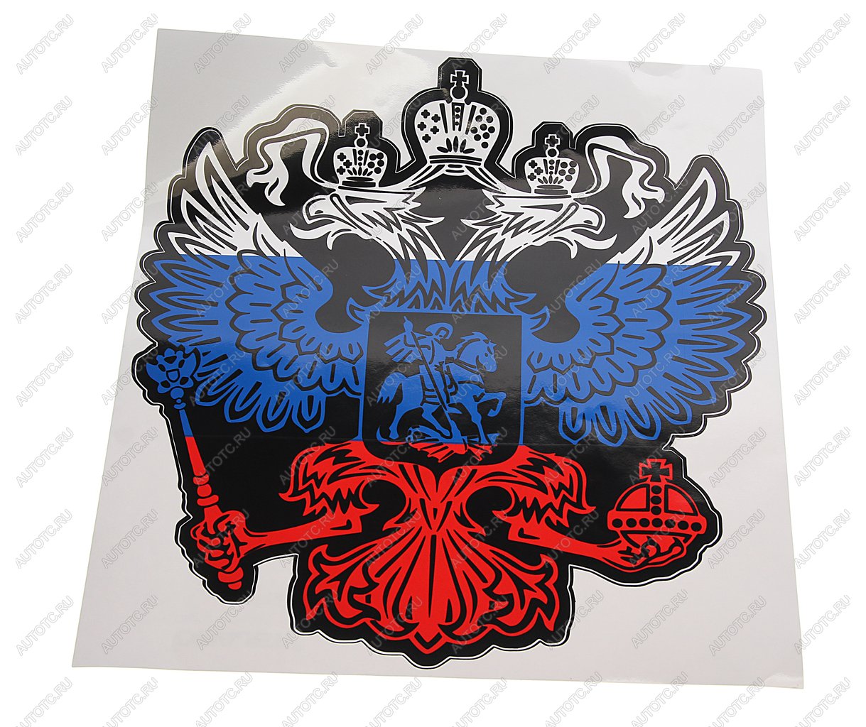 281 р. Наклейка виниловая вырезанная Герб РОССИИ 30х33см полноцветная AUTOSTICKERS AUTOSTICKERS 083032  с доставкой в г. Воронеж