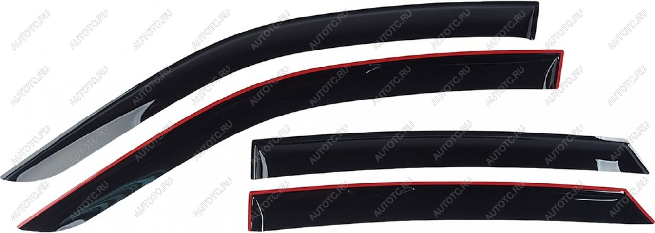 3 499 р. Комплект дефлекторов окон COMFORT Geely Tugella FY11,HPBA4 рестайлинг (2022-2025) (черные)  с доставкой в г. Воронеж