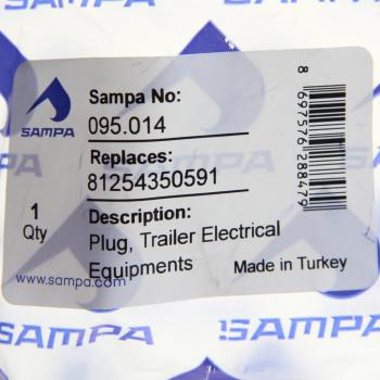 449 р. Разъем электрический прицепа ISO 3731 Type S 7-полюсный (вилка металл) SAMPA SAMPA 095.014  с доставкой в г. Воронеж. Увеличить фотографию 3