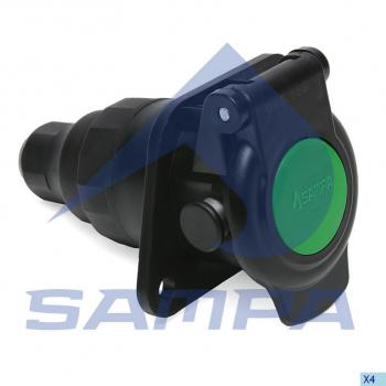 1 329 р. Разъем электрический прицепа ISO 12098 15-полюсный АБС (розетка) SAMPA SAMPA 095.159  с доставкой в г. Воронеж. Увеличить фотографию 1