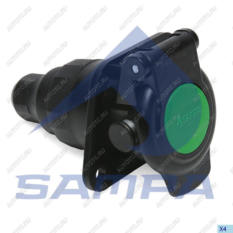 1 329 р. Разъем электрический прицепа ISO 12098 15-полюсный АБС (розетка) SAMPA SAMPA 095.159  с доставкой в г. Воронеж