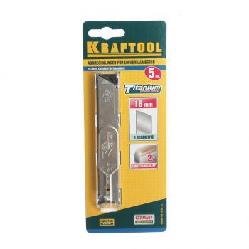 379 р. Лезвие для ножа сегментированное 18мм 5шт. Solingen KRAFTOOL KRAFTOOL 09605-tin-18-s5_z01z02  с доставкой в г. Воронеж. Увеличить фотографию 1