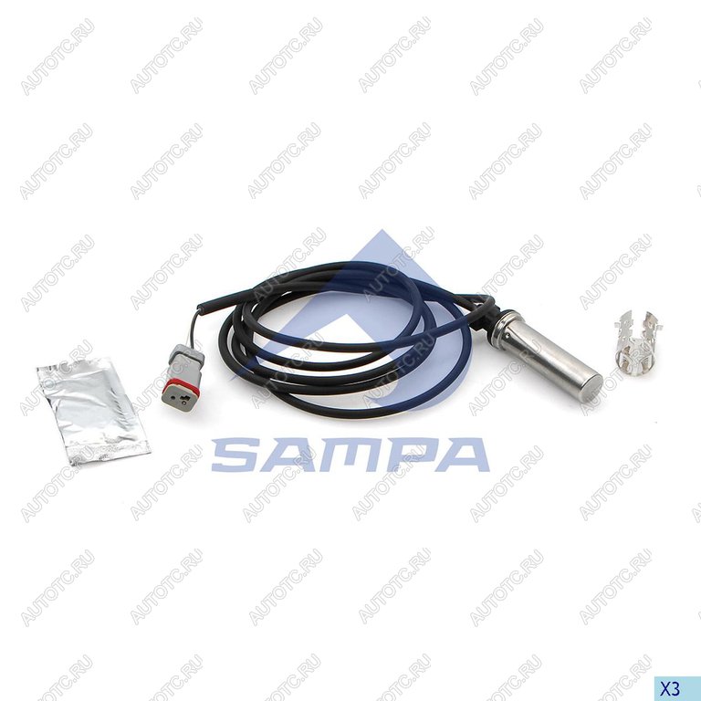 1 439 р. Датчик АБС КАМАЗ RENAULT Premium колеса прямой (L=1830мм) SAMPA SAMPA 096.367  с доставкой в г. Воронеж