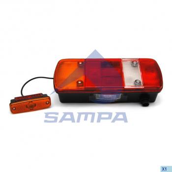 3 069 р. Фонарь задний MAN TGA,TGL,TGM,TGS,TGX левый (с габаритом) АМР разъем снизу SAMPA SAMPA 024.080  с доставкой в г. Воронеж. Увеличить фотографию 6