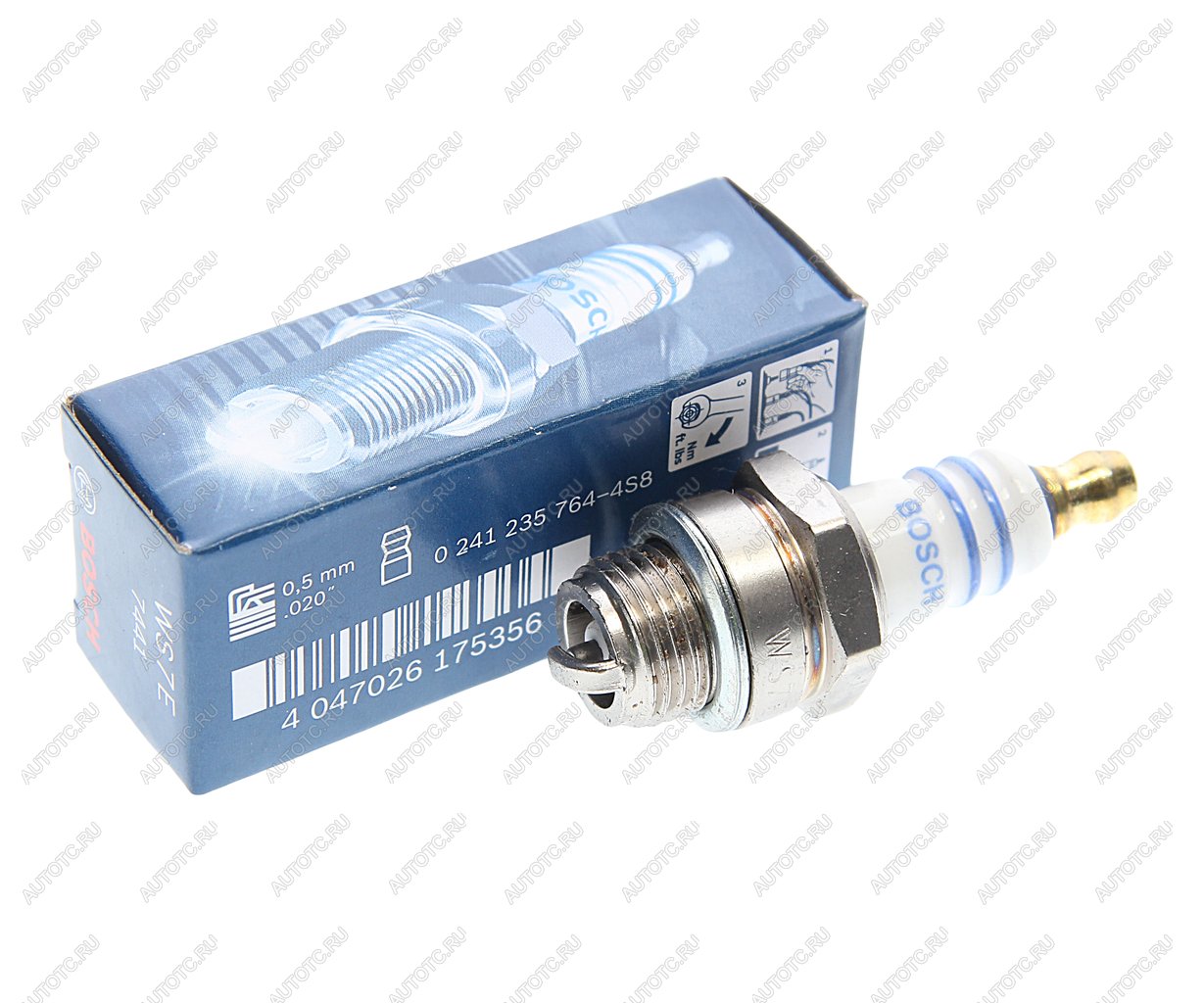 264 р. Свеча зажигания WS7E (0.5) (газонокосилка,бензопила) BOSCH BOSCH 0241235764  с доставкой в г. Воронеж