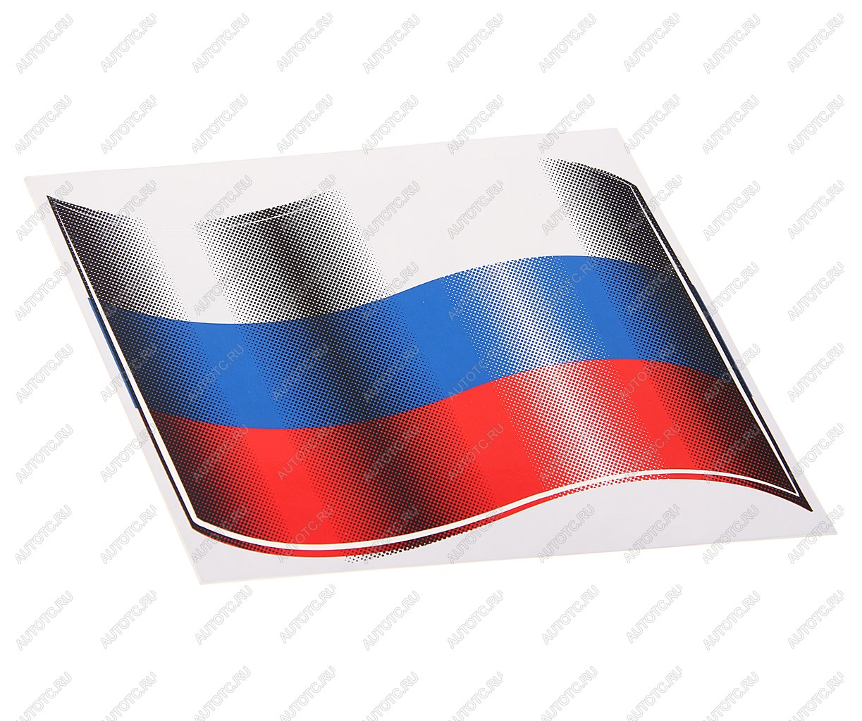 56 р. Наклейка виниловая RUS-флаг (развивающийся) 16х19cм полноцветная AUTOSTICKERS AUTOSTICKERS 030739  с доставкой в г. Воронеж