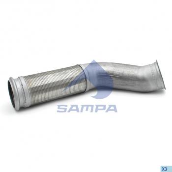 7 649 р. Труба приемная глушителя VOLVO FH с гофрой SAMPA SAMPA 034.481  с доставкой в г. Воронеж. Увеличить фотографию 1