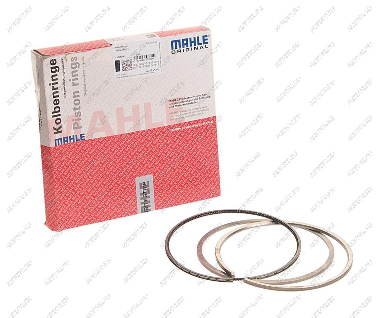 3 299 р. Кольца поршневые RENAULT (DXi12) VOLVO (D12) d=131.00 (на 1 поршень) MAHLE MAHLE 03843n0  с доставкой в г. Воронеж