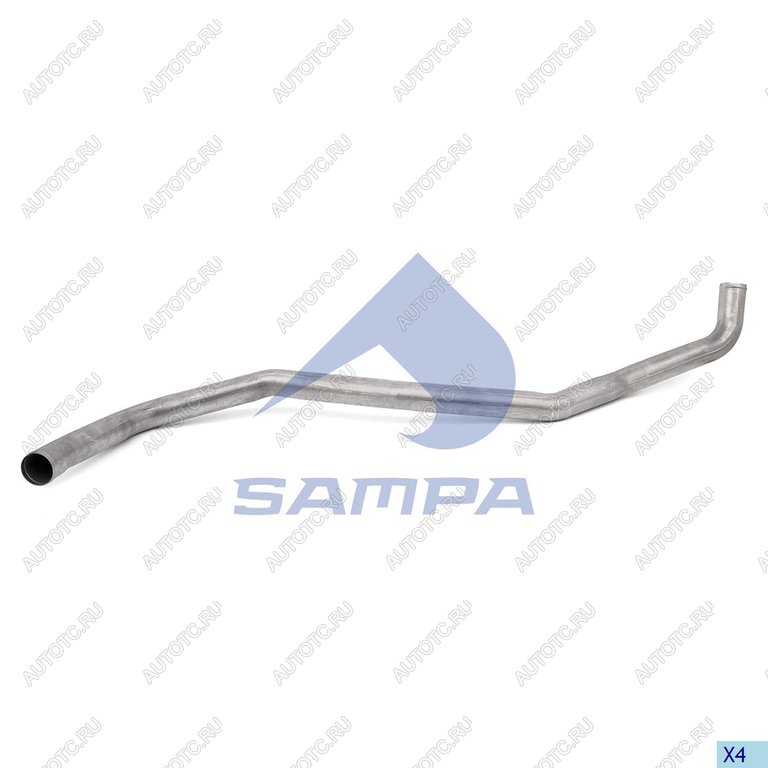 5 249 р. Труба DAF системы охлаждения ретардера передняя (ЕВРО-5) SAMPA SAMPA 052.046  с доставкой в г. Воронеж