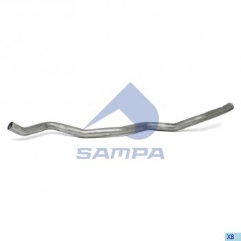 5 649 р. Труба DAF системы охлаждения ретардера передняя (ЕВРО-5) SAMPA SAMPA 052.047  с доставкой в г. Воронеж. Увеличить фотографию 1