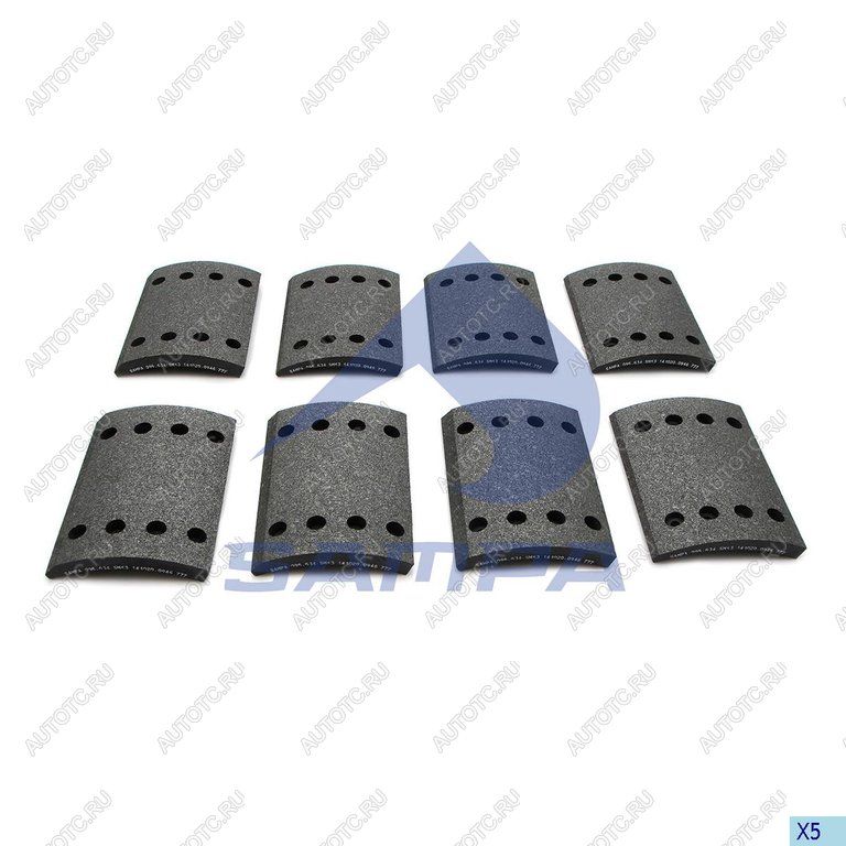 3 799 р. Накладка тормозной колодки SAF (300x200) 1-й рем. 64 отв. 8x18  93252 (8шт.) SAMPA SAMPA 096.634-01  с доставкой в г. Воронеж