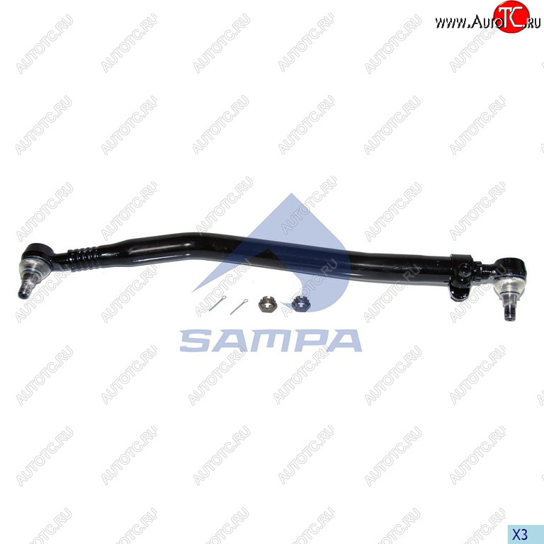 6 199 р. Тяга рулевая VOLVO продольная L=863 SAMPA SAMPA 097.551-01  с доставкой в г. Воронеж
