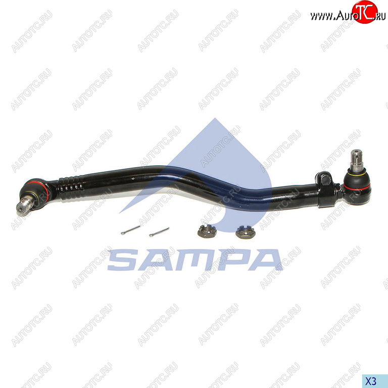 6 399 р. Тяга рулевая RENAULT продольная L=710 SAMPA SAMPA 097.574-01  с доставкой в г. Воронеж
