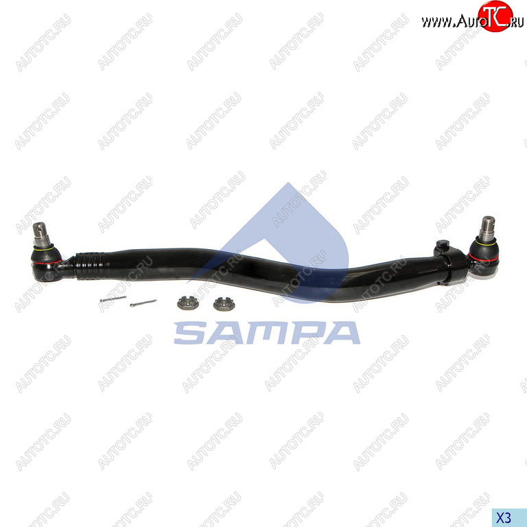 6 849 р. Тяга рулевая RENAULT Premium продольная L=860мм SAMPA SAMPA 097.734-01  с доставкой в г. Воронеж
