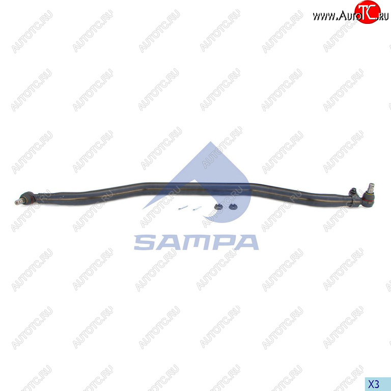 10 349 р. Тяга рулевая SCANIA P,G,R,T series поперечная L=1625мм SAMPA SAMPA 097.760-01  с доставкой в г. Воронеж