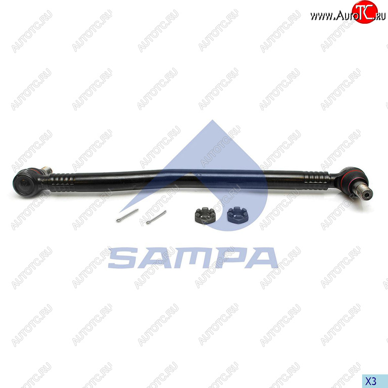 4 599 р. Тяга рулевая MERCEDES продольная L=711мм SAMPA SAMPA 097.786-01  с доставкой в г. Воронеж