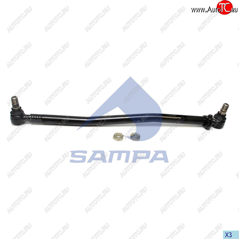 3 179 р. Тяга рулевая MERCEDES Actros MP2,MP3 продольная L=953 SAMPA SAMPA 097.787-01  с доставкой в г. Воронеж
