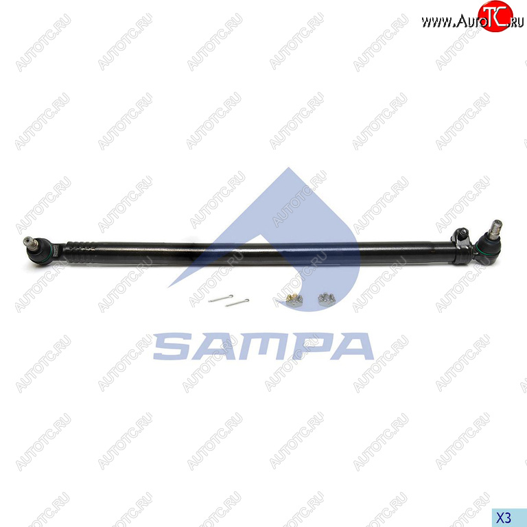 4 199 р. Тяга рулевая MAN продольная L=820мм SAMPA SAMPA 097.803-01  с доставкой в г. Воронеж