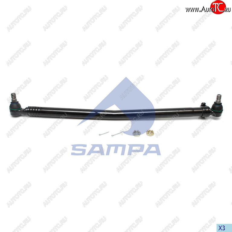 3 399 р. Тяга рулевая MAN продольная L=820мм SAMPA SAMPA 097.812-01  с доставкой в г. Воронеж