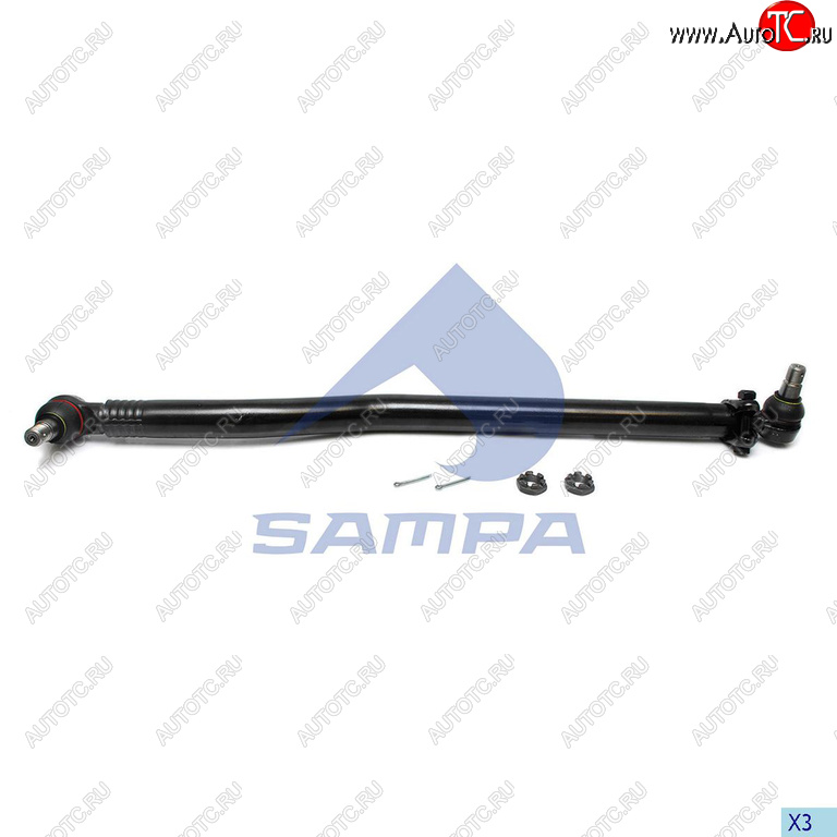 7 699 р. Тяга рулевая MAN TGA,TGS продольная L=1021 SAMPA SAMPA 097.814-01  с доставкой в г. Воронеж