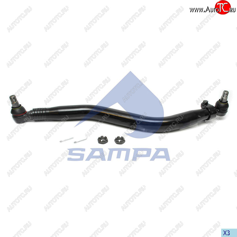 6 199 р. Тяга рулевая VOLVO RENAULT продольная L=830мм SAMPA SAMPA 097.859-01  с доставкой в г. Воронеж
