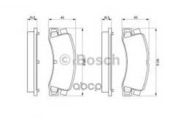 1 499 р. Колодки тормозные передние (4шт.) BOSCH KIA Rio 2 JB дорестайлинг седан (2005-2009)  с доставкой в г. Воронеж. Увеличить фотографию 1