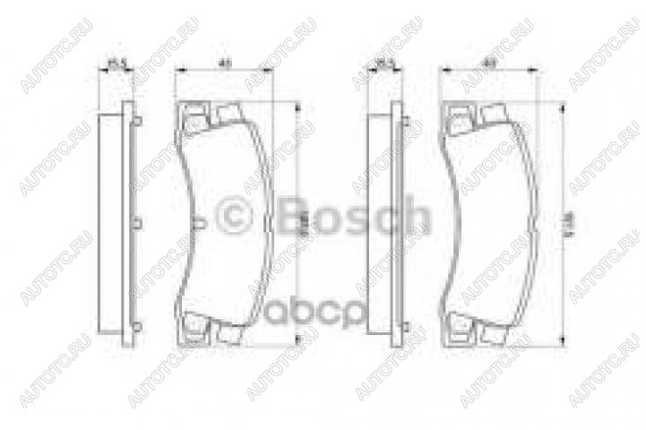 1 499 р. Колодки тормозные передние (4шт.) BOSCH KIA Rio 2 JB дорестайлинг седан (2005-2009)  с доставкой в г. Воронеж