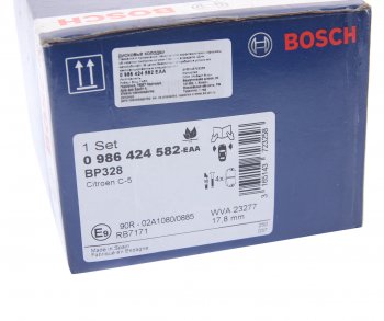 2 889 р. Колодки тормозные передние (4шт.) BOSCH CITROEN C5 RD дорестайлинг, седан (2008-2017)  с доставкой в г. Воронеж. Увеличить фотографию 4