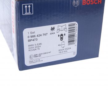 3 499 р. Колодки тормозные передние (4шт.) BOSCH BMW 3 серия E46 седан дорестайлинг (1998-2001)  с доставкой в г. Воронеж. Увеличить фотографию 4