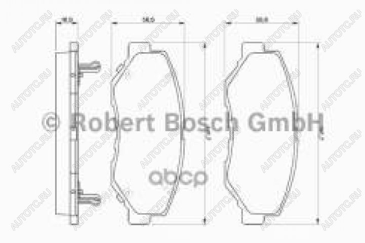 2 599 р. Колодки тормозные передние (4шт.) BOSCH Honda Accord 8 CU седан дорестайлинг (2008-2011)  с доставкой в г. Воронеж