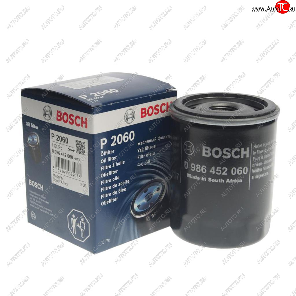 399 р. Фильтр масляный NISSAN Micra (92-10) (1.01.2-1.4),Primera (90-98) (2.0) BOSCH BOSCH 0986452060  с доставкой в г. Воронеж