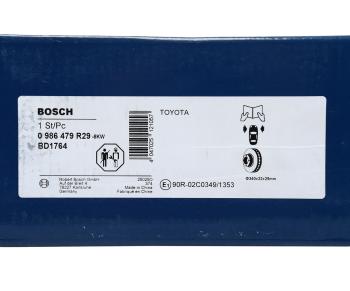 7 449 р. Диск тормозной TOYOTA Land Cruiser (J200) (08-15) LEXUS LX570 передний (1шт.) BOSCH BOSCH 0986479r29  с доставкой в г. Воронеж. Увеличить фотографию 7