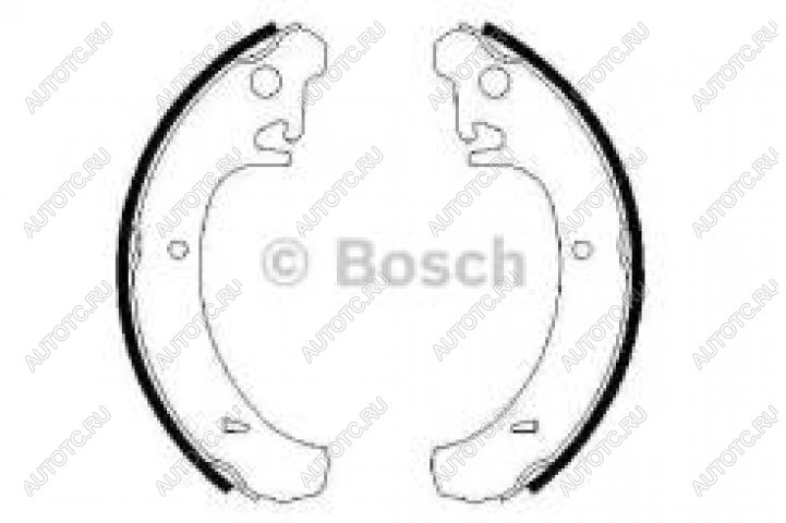 2 169 р. Колодки тормозные задние барабанные 4шт. BOSCH Лада 2108 (1984-2003)  с доставкой в г. Воронеж