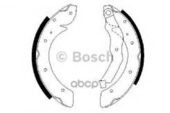 Колодки тормозные задние (4шт.) барабанные (203х38мм) BOSCH Renault Laguna X56 универсал дорестайлинг (1995-1998)