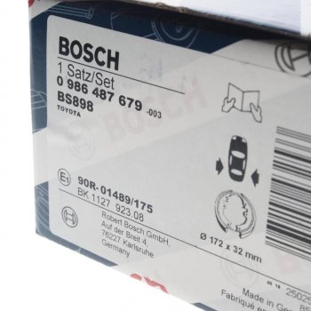 2 399 р. Колодки тормозные задние барабанные (4шт.) BOSCH Toyota Avensis T220 седан рестайлинг (2000-2003)  с доставкой в г. Воронеж. Увеличить фотографию 4