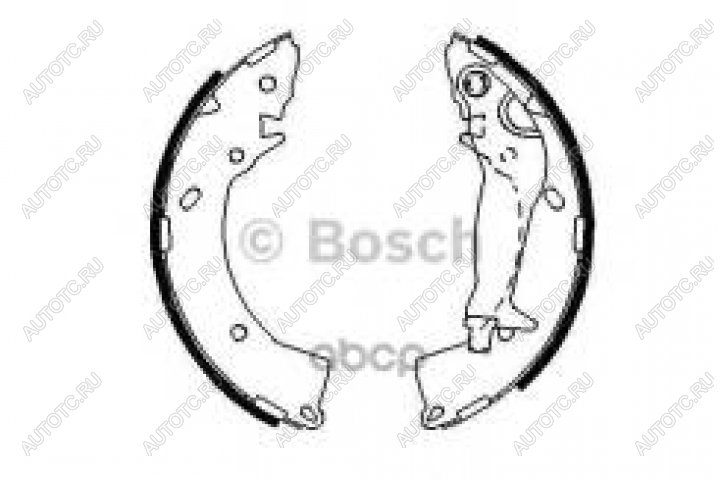 3 289 р. Колодки тормозные задние барабанные (4шт.) BOSCH Hyundai Getz TB хэтчбэк 5 дв. дорестайлинг (2002-2005)  с доставкой в г. Воронеж