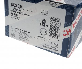 2 699 р. Колодки тормозные задние барабанные 4шт. BOSCH Mercedes-Benz Sprinter W906 (2006-2013)  с доставкой в г. Воронеж. Увеличить фотографию 4