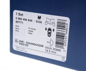 3 099 р. Колодки тормозные передние (4шт.) BOSCH BMW 3 серия E46 седан дорестайлинг (1998-2001)  с доставкой в г. Воронеж. Увеличить фотографию 3