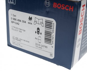 3 099 р. Колодки тормозные задние (4шт.) BOSCH Peugeot 308 T7 универсал дорестайлинг (2007-2011)  с доставкой в г. Воронеж. Увеличить фотографию 3