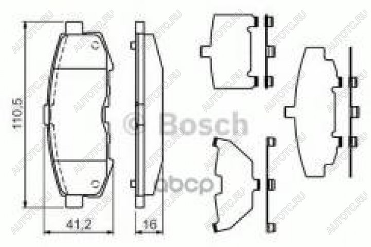 3 199 р. Колодки тормозные задние (4шт.) BOSCH Mazda MPV LW дорестайлинг (1999-2002)  с доставкой в г. Воронеж