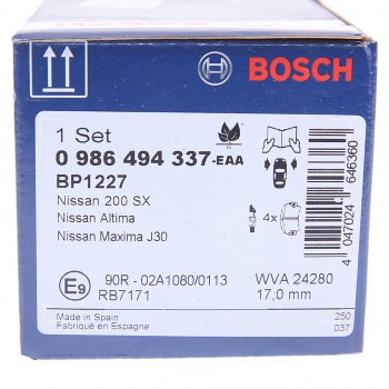 2 899 р. Колодки тормозные передние (4шт.) BOSCH Nissan Juke 2 F16 (2019-2025)  с доставкой в г. Воронеж. Увеличить фотографию 4