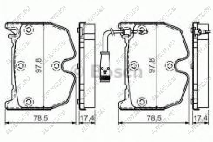 11 849 р. Колодки тормозные передние (4шт.) BOSCH Mercedes-Benz S class W220 (1998-2005)  с доставкой в г. Воронеж