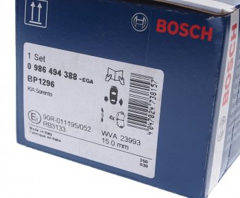 2 059 р. Колодки тормозные задние (4шт.) BOSCH KIA Sorento BL дорестайлинг (2002-2006)  с доставкой в г. Воронеж. Увеличить фотографию 3