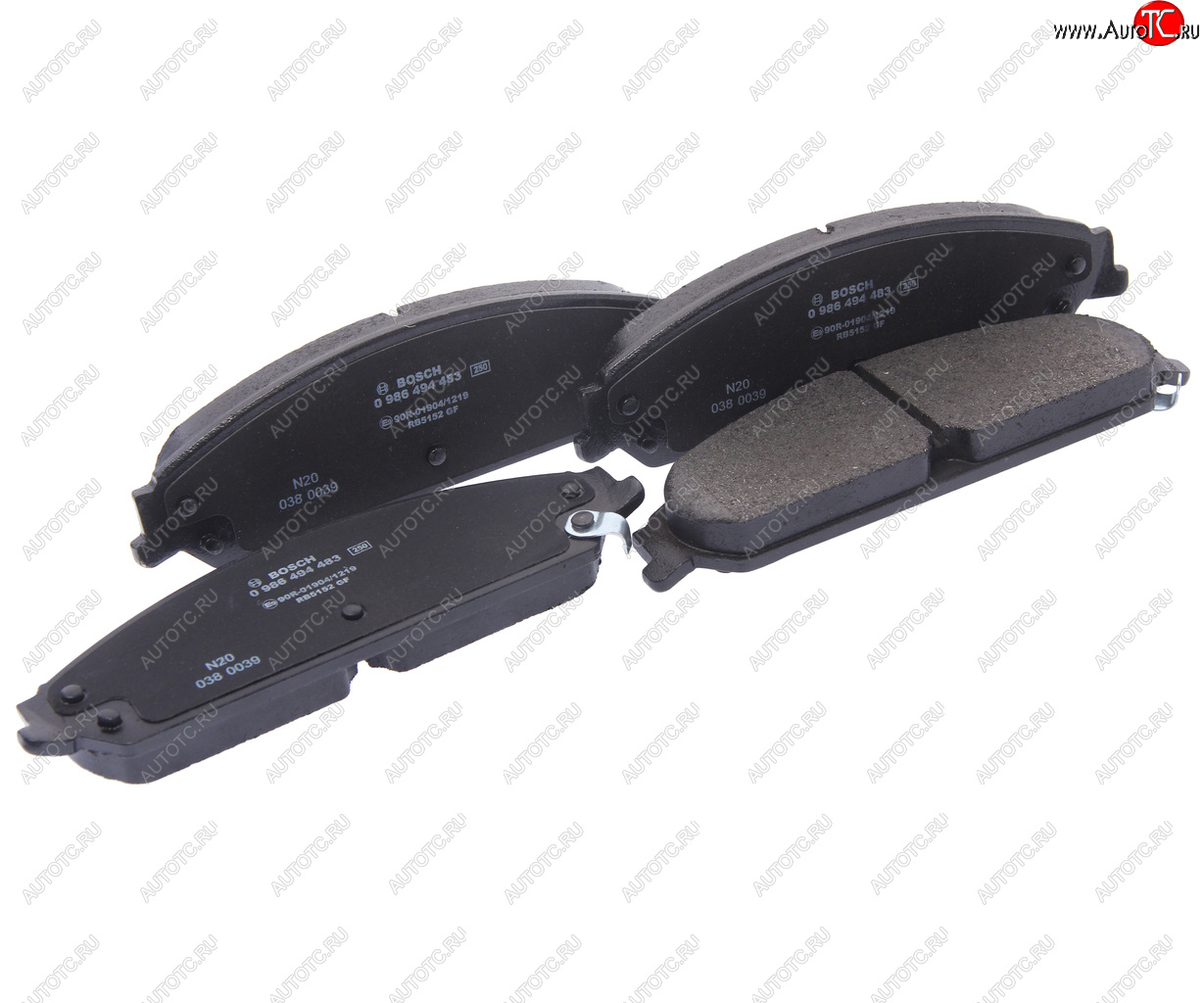 5 499 р. Колодки тормозные передние (4шт.) BOSCH Chrysler 300C LX седан (2004-2011)  с доставкой в г. Воронеж