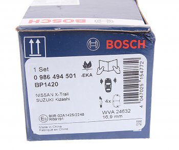 2 499 р. Колодки тормозные передние (4шт.) BOSCH  Nissan Qashqai  1 - Qashqai +2  1  с доставкой в г. Воронеж. Увеличить фотографию 4